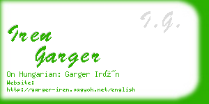 iren garger business card